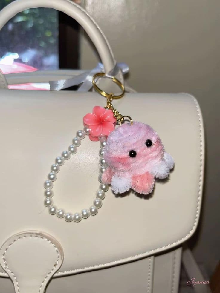 Pearl Octopus Bag Charm