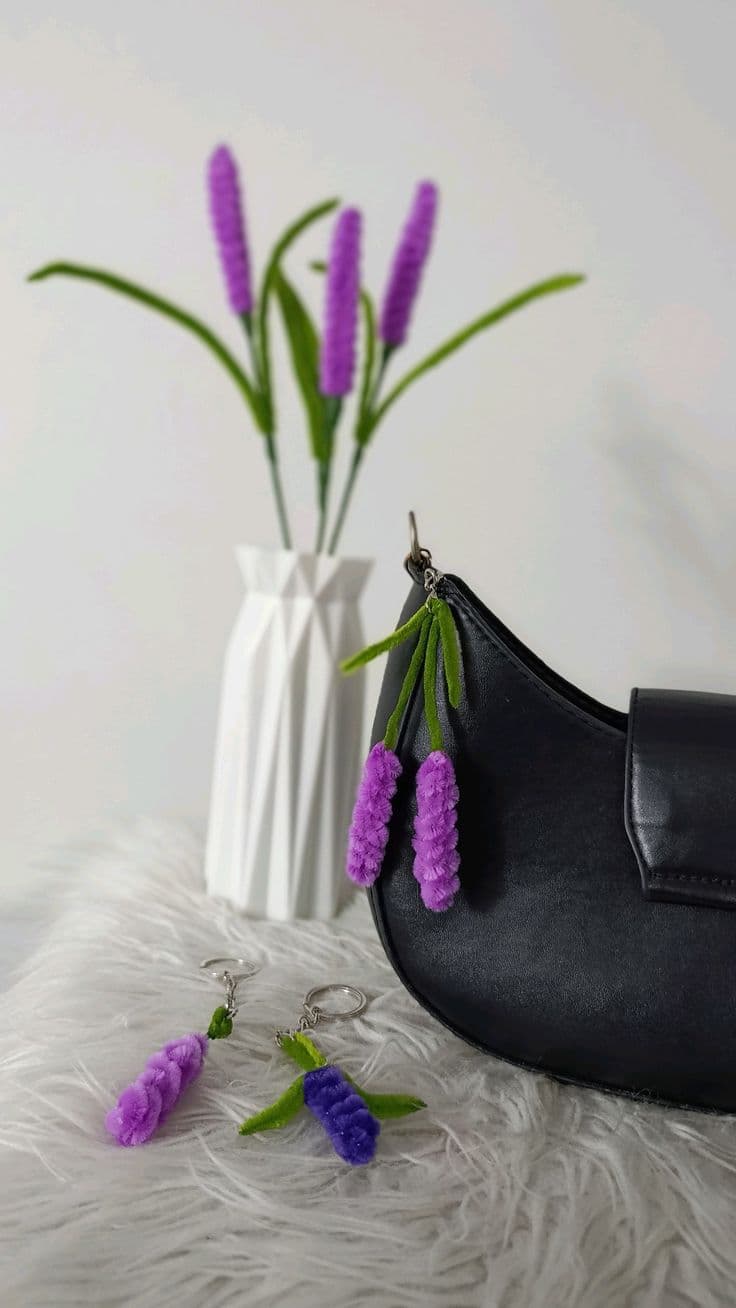 Lavender Sprig Bag Charm